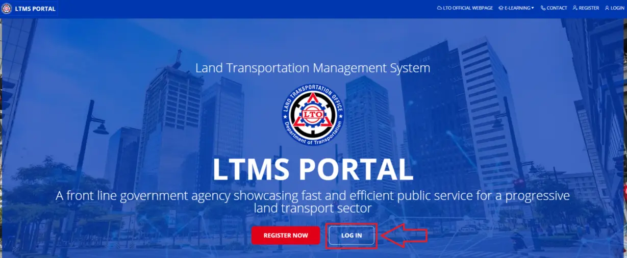 portal login interface